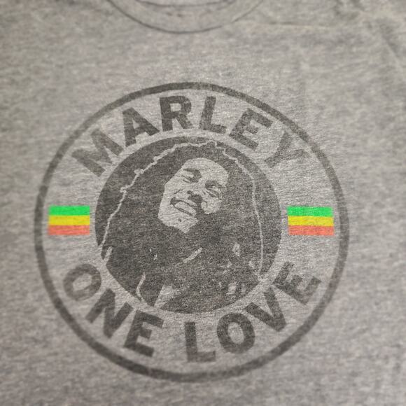 Bob Marley One Love Album Zion Rootswear Gray Short Sleeve T-Shirt Men's Size S - Picture 2 of 4
